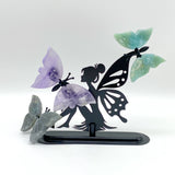 Mixed Materials Butterfly Wing Carving With Butterfly Fairy Stand Wholesale