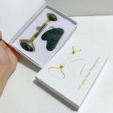 Dark Color Green Jade Roller and Gua Sha A Set Wholesale