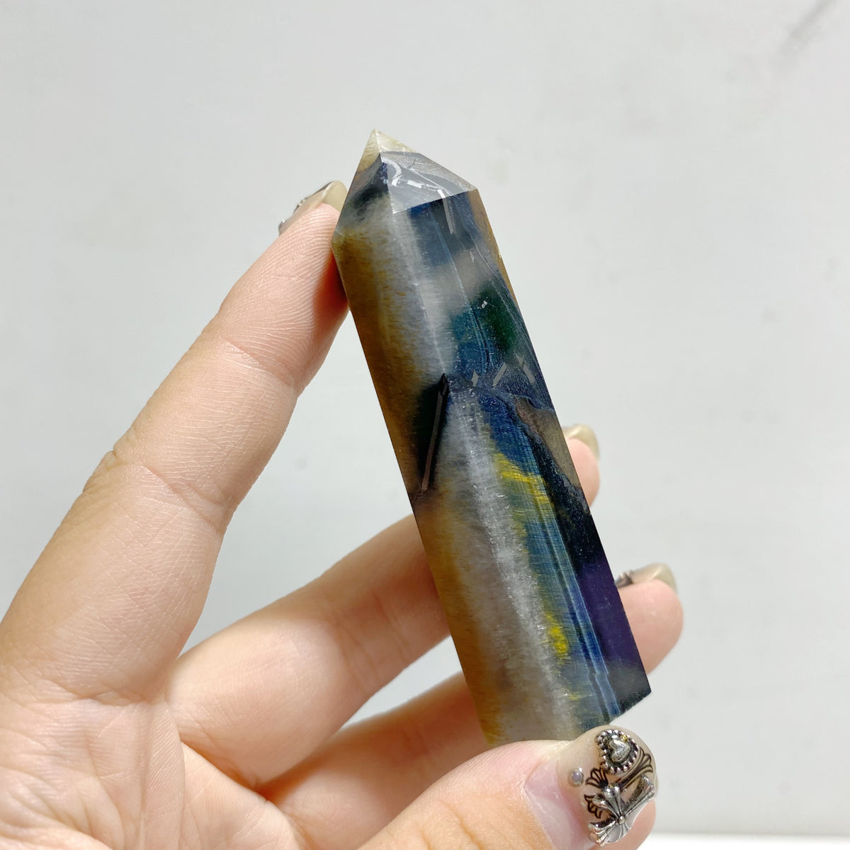 36 Pieces Blue Tiger Eye Mixed Quartz Tower Point