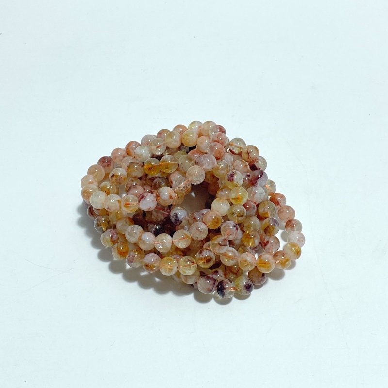 9mm Citrine Mixed Fire Quartz Bracelets Wholesale - Wholesale Crystals