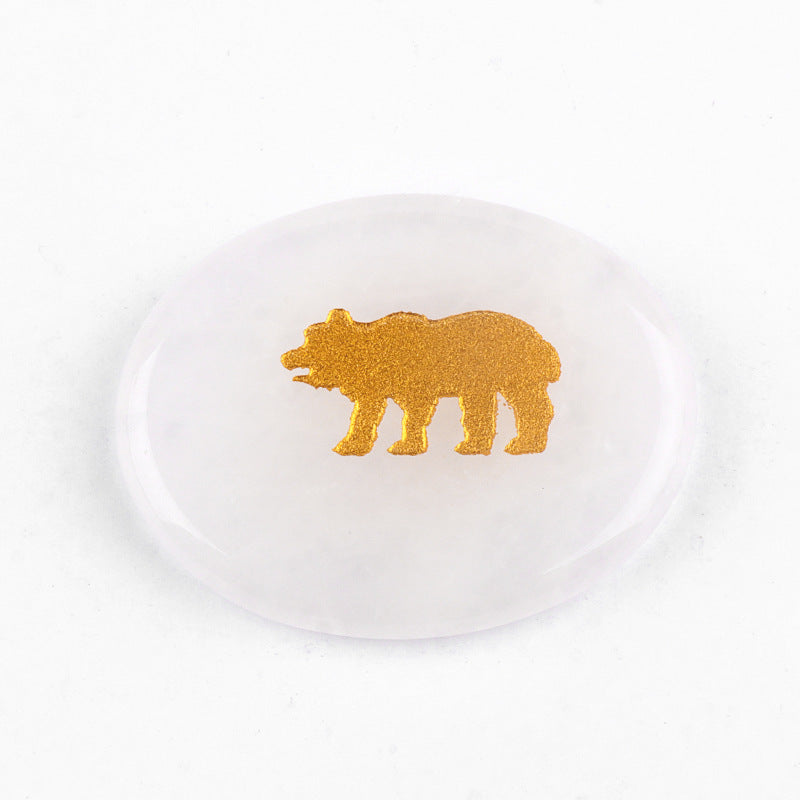 KS2392 - 35*45mm Animal Oval Slice Crystal Laser Engraving