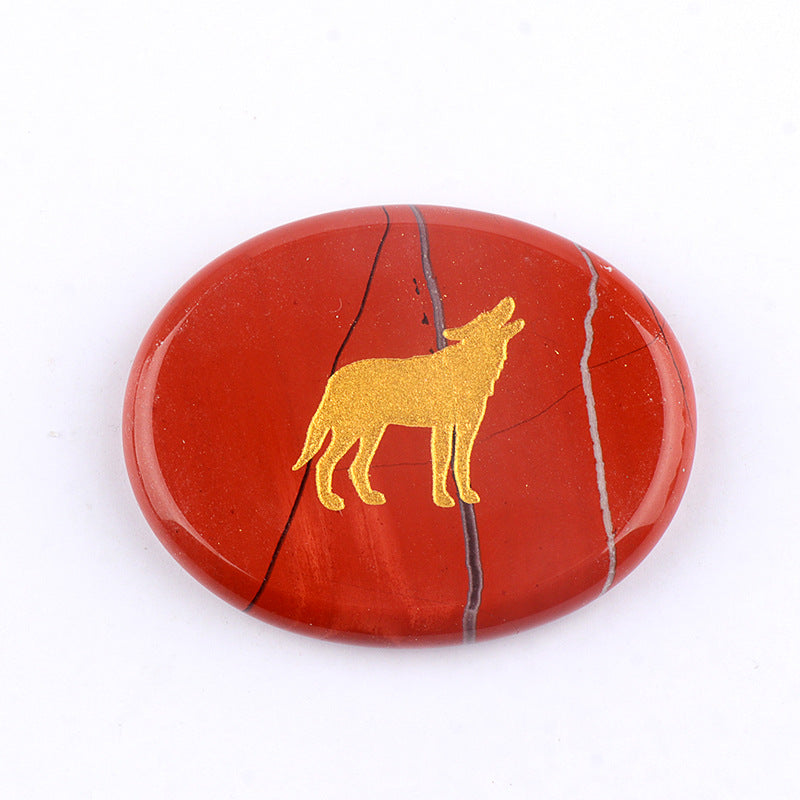 KS2392 - 35*45mm Animal Oval Slice Crystal Laser Engraving