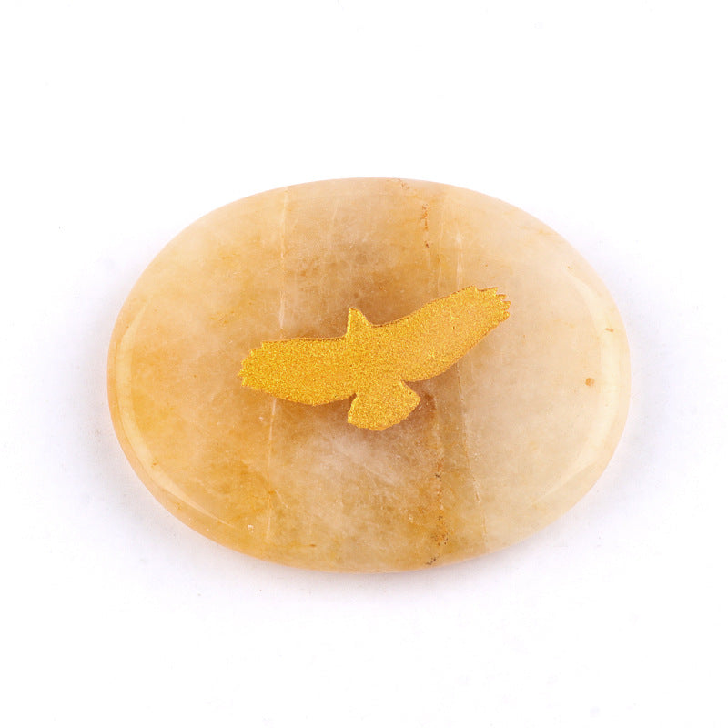 KS2392 - 35*45mm Animal Oval Slice Crystal Laser Engraving