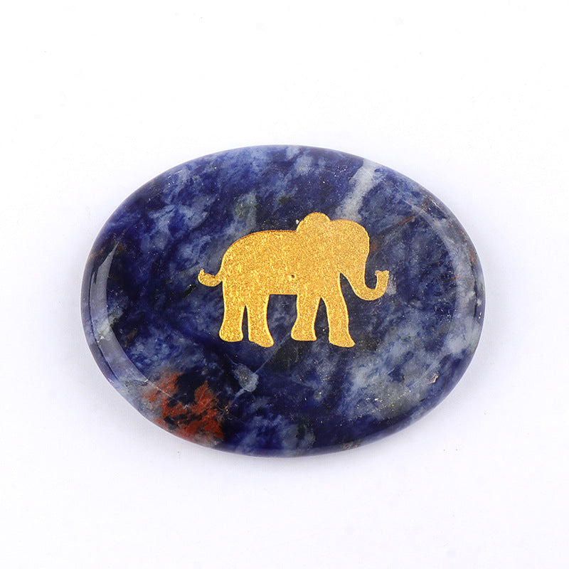 KS2392 - 35*45mm Animal Oval Slice Crystal Laser Engraving