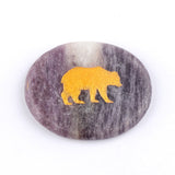 KS2392 - 35*45mm Animal Oval Slice Crystal Laser Engraving