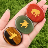KS2392 - 35*45mm Animal Oval Slice Crystal Laser Engraving