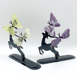 Mixed Materials Butterfly Wing Carving With Deer Stand Wholesale