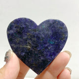 Unique Fluorite Mixed Blue Apatite Heart Wing Carving With Stand