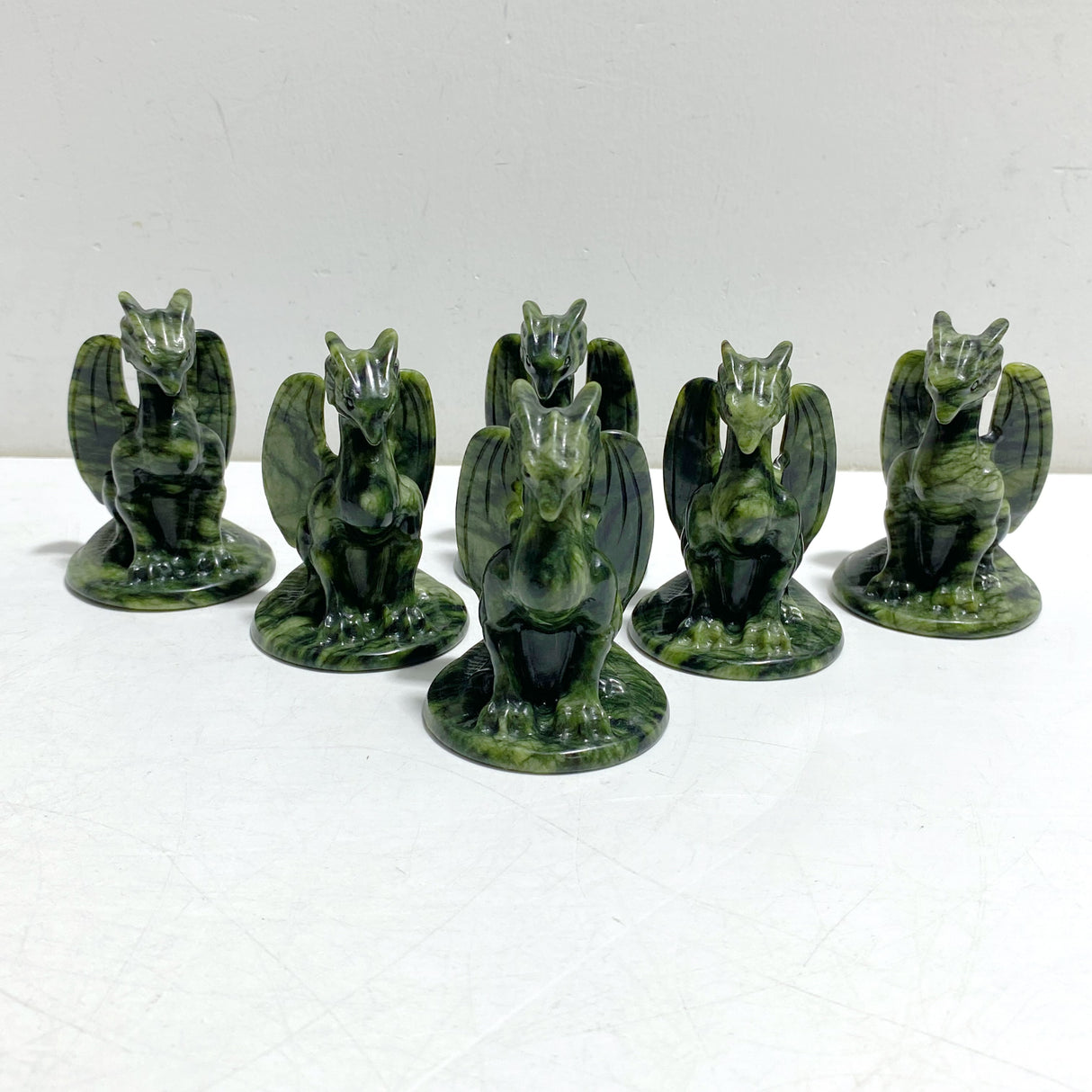 Green Jade Flying Dragon Carving Wholesale