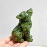 2 Types Wolf Carving Wholesale Green Jade Garnet