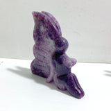 6 Pieces Deep Purple Lepidolite Butterfly Fairy Carving
