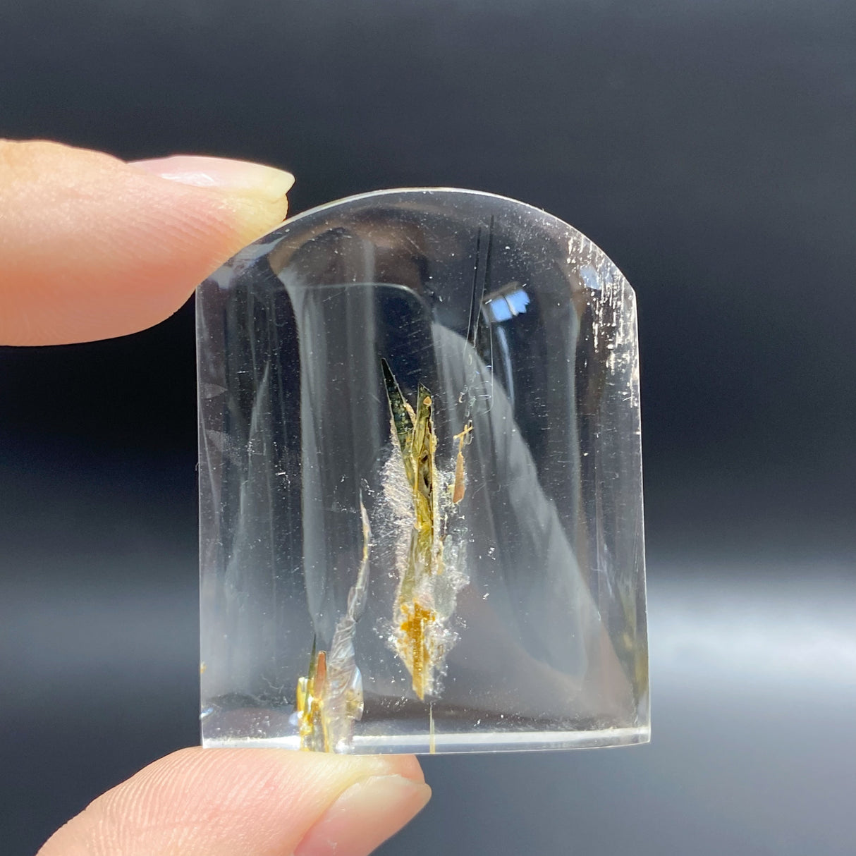Unique Golden Rutile Quartz Clear Quartz For DIY Pendant