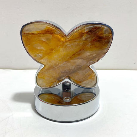 Hematoid Quartz LED Table Lamp Moon Heart & Butterfly Shape