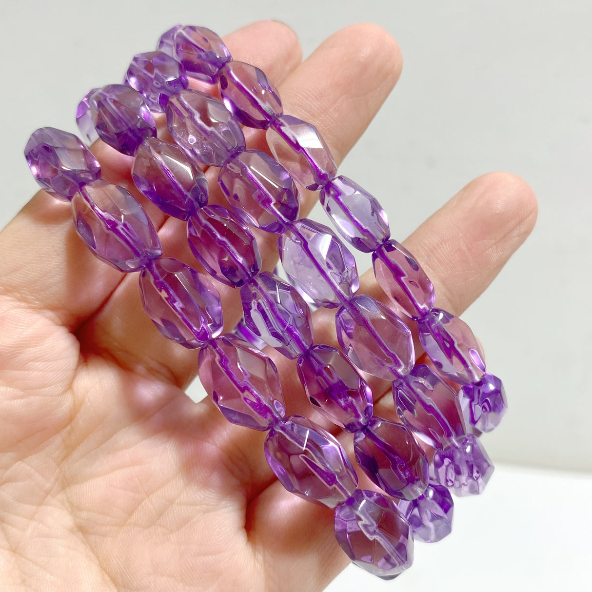 4 Pieces High Grade Lavender Amethyst Crystal Bracelet