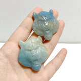 13 Pieces Trolleite Stone Tiger Head Carving Closeout
