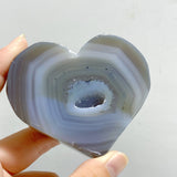 24 Pieces Geode Druzy Agate Heart