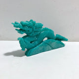 High Quality Amazonite Chinese Dragon Crystal Carving