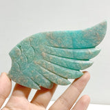Amazonite Heart Wing Carving With Stand -Wholesale Crystals