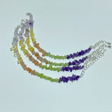 Amethyst Clear Quartz Sunstone Peridot Citrine Mixed Chips Bracelet Wholesale - Wholesale Crystals