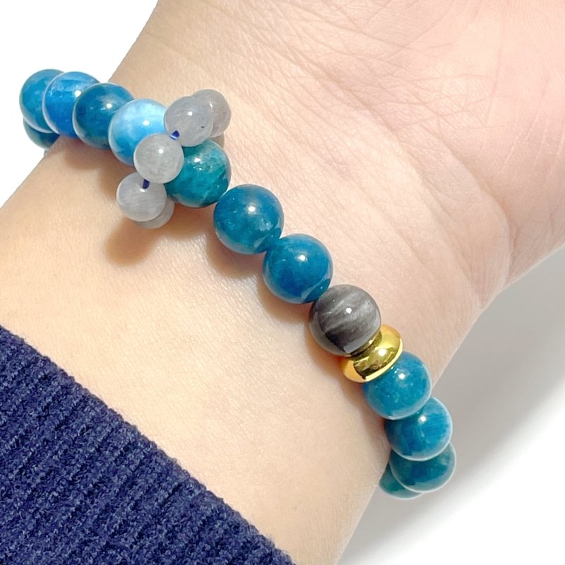 Apatite Silver Sheen Obsidian Labradorite DIY Bracelet Wholesale Original Design - Wholesale Crystals