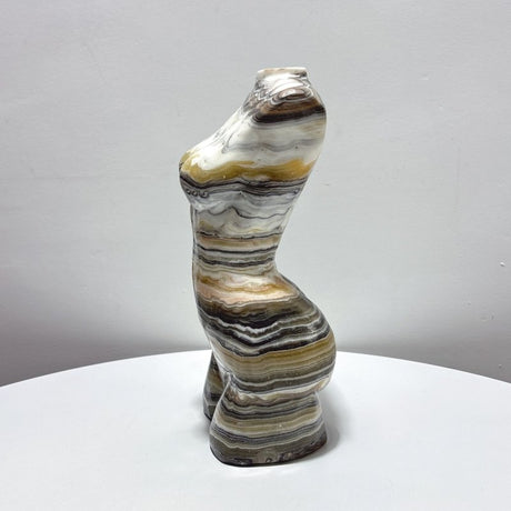 Artistic Sense Grey Yellow Calcite Large Goddess 11.2in - Wholesale Crystals