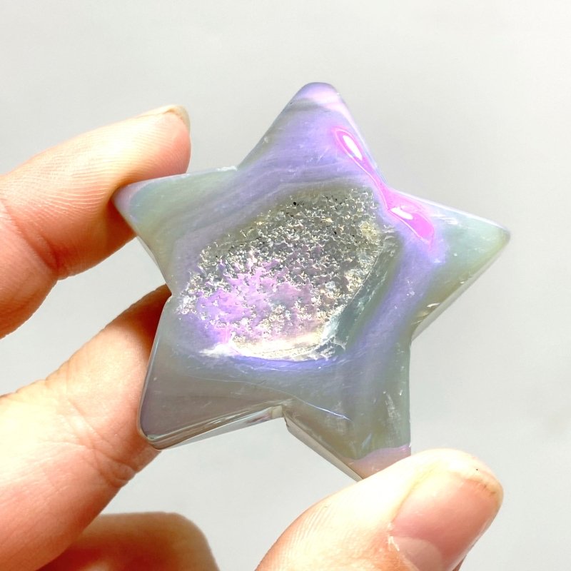 Aura Geode Druzy Agate Star&Moon Crystal Wholesale Closeout - Wholesale Crystals