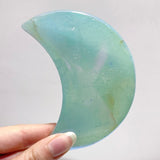 Aura Mixed Color Clear Quartz Moon Carving Wholesale - Wholesale Crystals