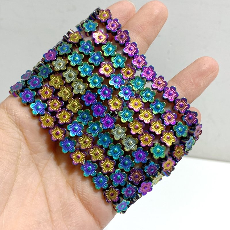 Aura Pyrite Flower Shape Bracelets Wholesale -Wholesale Crystals