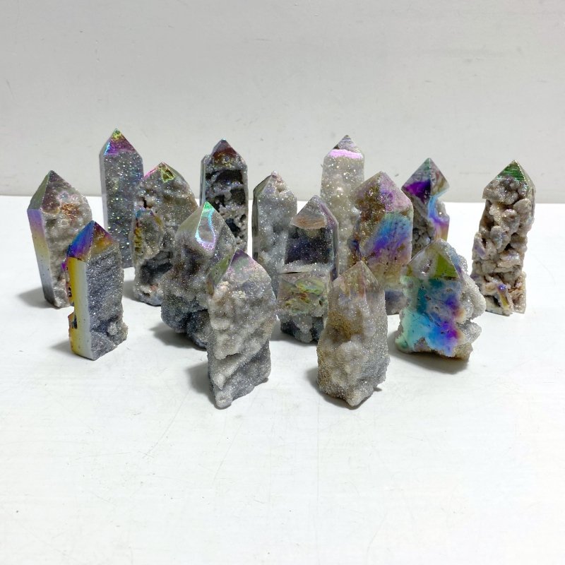 Aura Sphalerite Geode Four - sided Point Wholesale - Wholesale Crystals