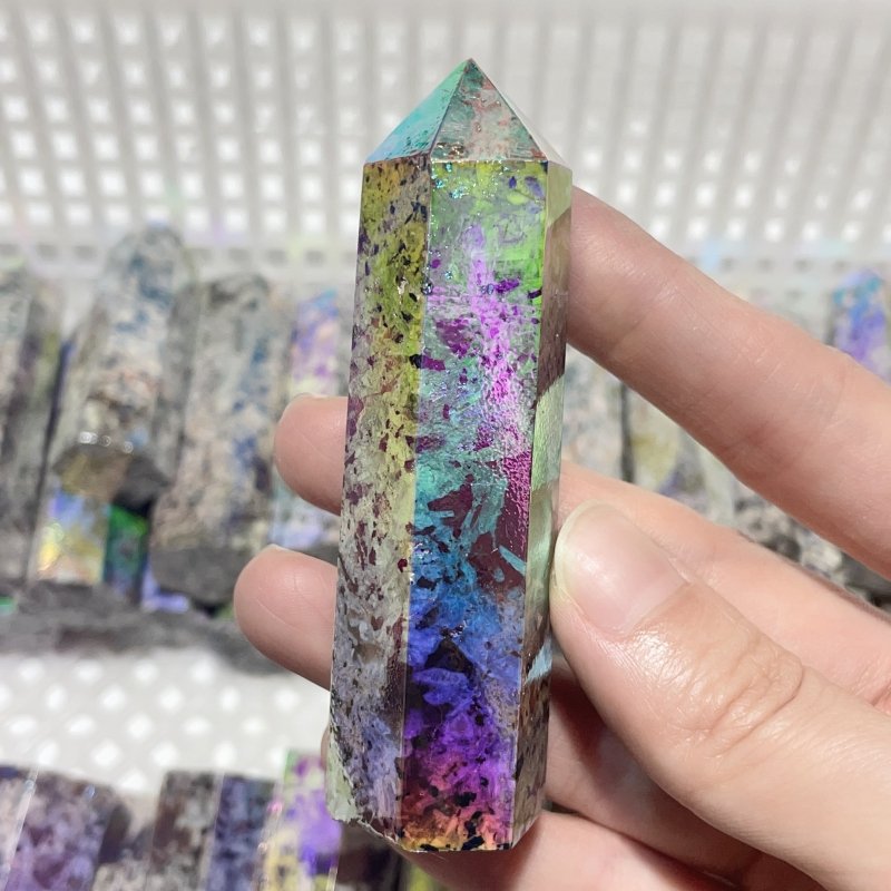 Aura Yooperlite Point Tower Wholesale Clearance - Wholesale Crystals