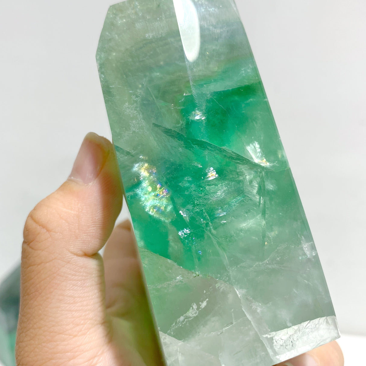 8 Pieces Beautiful Fluorite Free Form With Rainbow