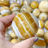 73 Pieces Stripe Yellow Calcite Spheres (Sea Freight Only)