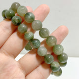 2 Pieces Green Rutile Quartz Cat Eye Flash Bracelets
