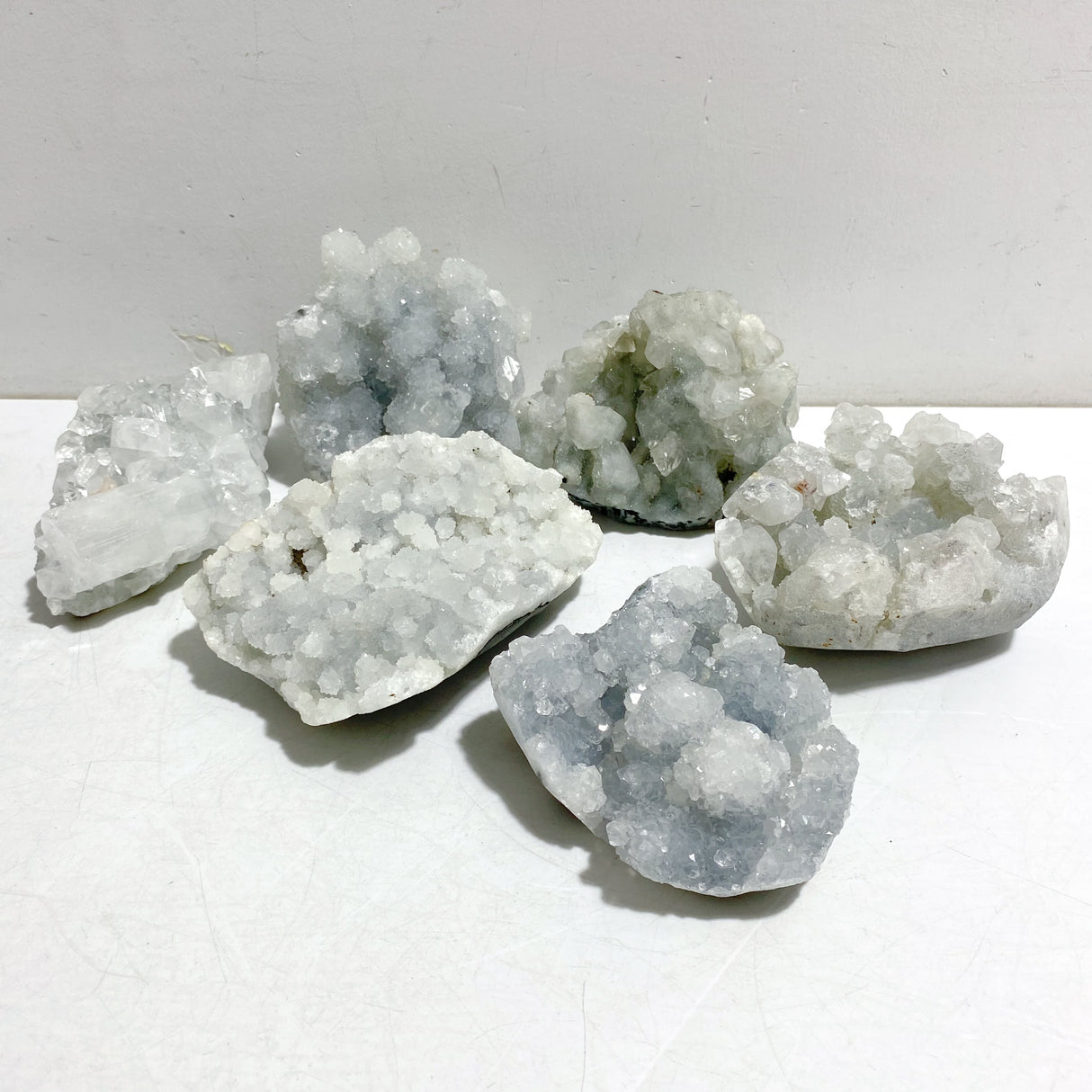 6 Pieces Raw Apophyllite Mineral Specimen