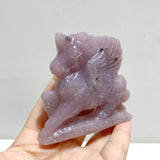 14 Pieces Lepidolite Unicorn Carving Closeout