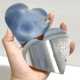 19 Pieces Geode Druzy Agate Heart