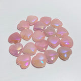 6 Colors Mixed Aura Rose Quartz Heart Wholesale Closeout