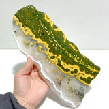 Unique 8th Vein Ocean Jasper Slab With Stand #12