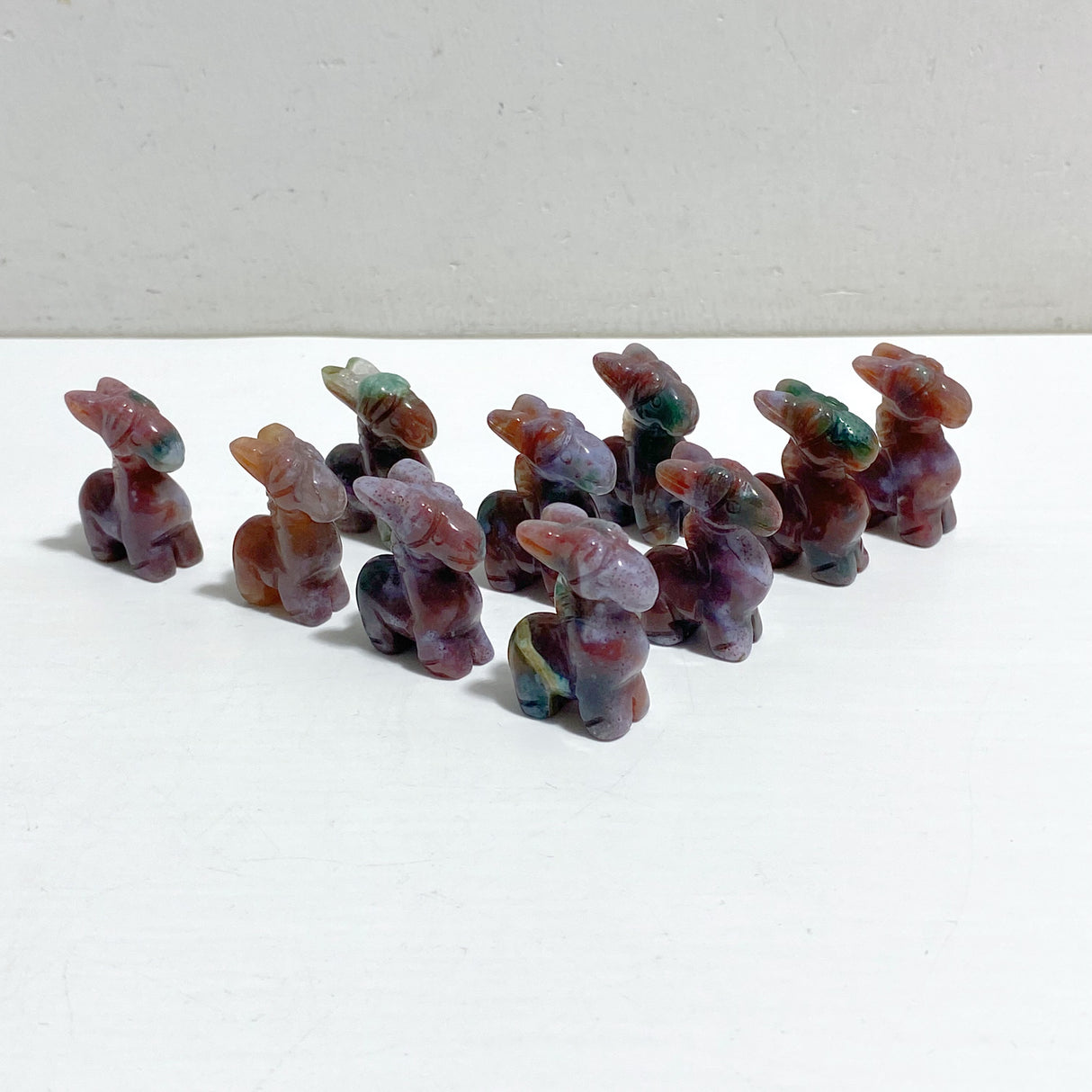 Mini Crazy Agate Ocean Jasper Sheep Carving Wholesale