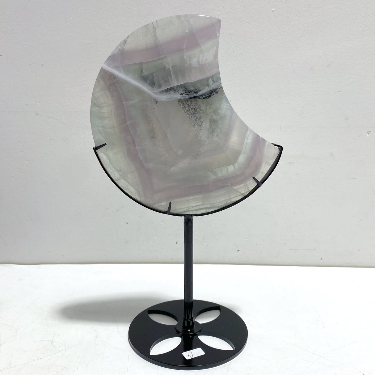 5 Pieces Fluorite Moon Carving With Stand