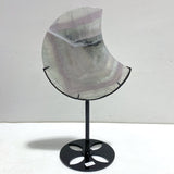 5 Pieces Fluorite Moon Carving With Stand