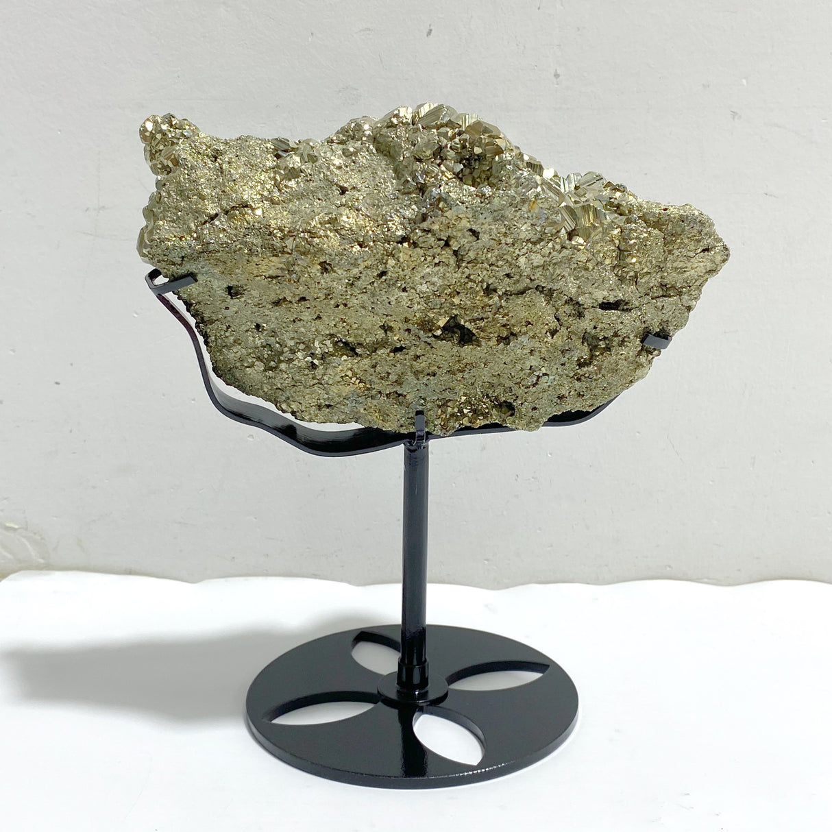 Natural Pyrite Mineral Specimen With Stand #A5