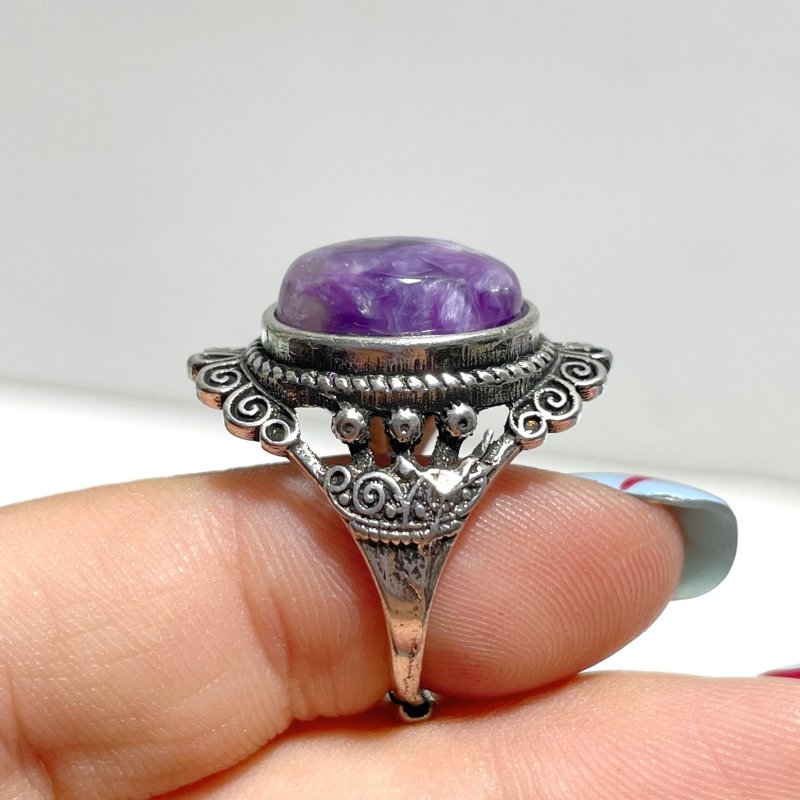 Beautiful 49 Pieces Charoite Different Styles Ring 1 - Wholesale Crystals