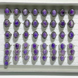Beautiful 49 Pieces Charoite Different Styles Ring 1 - Wholesale Crystals