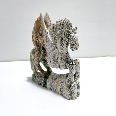 Beautiful 8th Vein Ocean Jasper Unicorn/Pegasus Carving - Wholesale Crystals