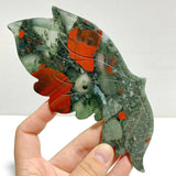 Beautiful Africa Blood Stone Butterfly Wing Carving With Stand - Wholesale Crystals