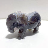 Beautiful Amethyst Mixed Geode Agate Druzy Elephant Animal Carving A05 - Wholesale Crystals