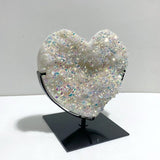 Beautiful Aura Quartz Cluster Heart With Stand 12 - Wholesale Crystals
