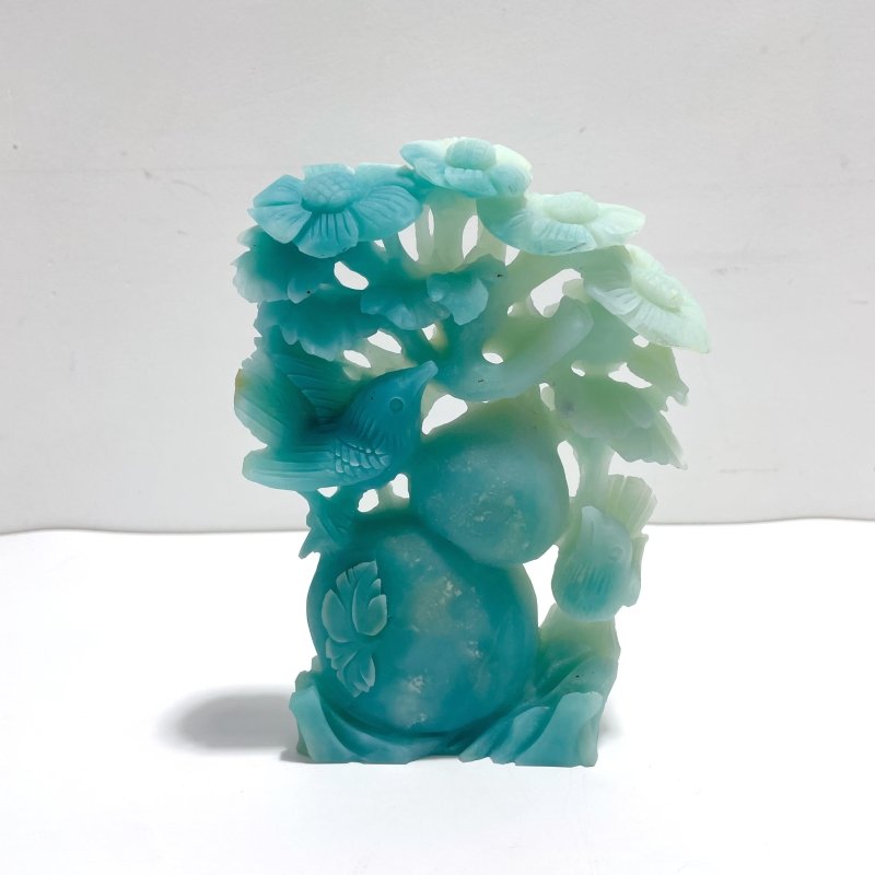 Beautiful Caribbean Calcite Bird&Calabash&Flower Carving - Wholesale Crystals