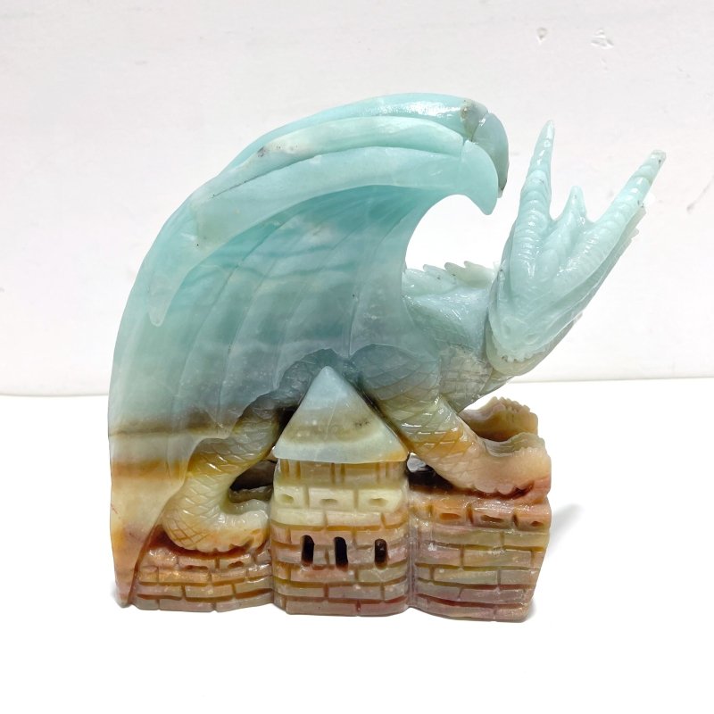 Beautiful Caribbean Calcite Flying Dragon Castle Carving - Wholesale Crystals